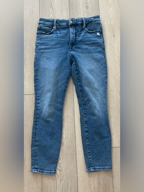 Good American Good Waist Skinny Cropped Jeans GWCSBP941T Size 6/28 Inseam 26"